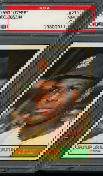 1961 Topps Bob Gibson #211 PSA NM 7