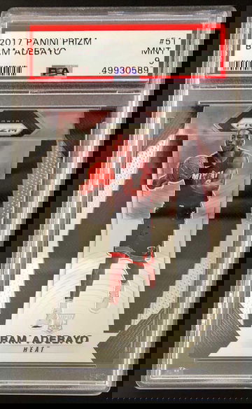 2017-18 Panini Prizm Bam Adebayo #51 RC Rookie - PSA 9 Mint! Heat