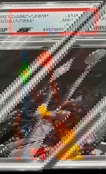 1992 Classic 4 Sport Shaquille O'Neal #318 PSA 9