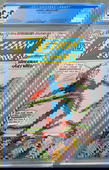 Action Comics #295 (1962) CGC 9.2 -- O/w to white pgs; Lex Luthor and Lori app.