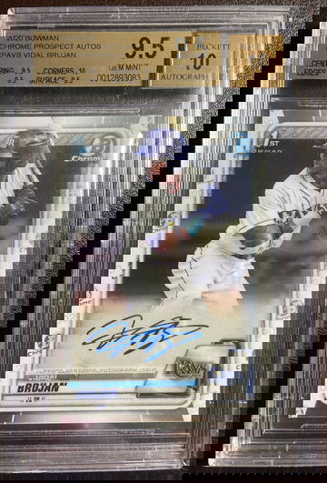 2020 Bowman Chrome Prospects Vidal Brujan Auto BGS 9.5