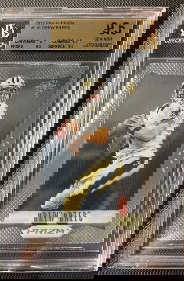 2012 Prizm Drew Brees FIRST YEAR PRIZM New Orleans Saints HOF BGS 9.5 Gem MINT
