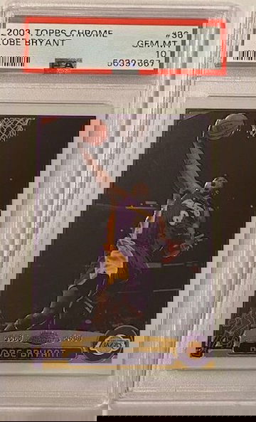 2003 TOPPS CHROME KOBE BRYANT PSA 10 GEM MINT