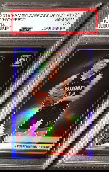 2019 OPTIC BASKETBALL Tyler Herro BLUE HOLO PSA 10