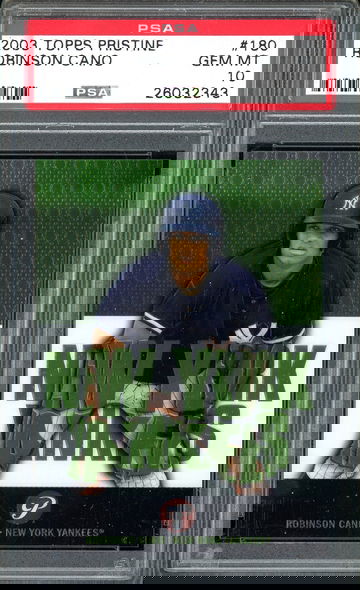 ROBINSON CANO 2003 TOPPS PRISTINE #180 #869/1499 PSA 10 RC
