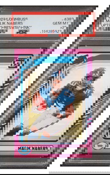 2024 Donruss Malik Nabers Pink Optic Preview Rated Rookie PSA 10 Gem Mint