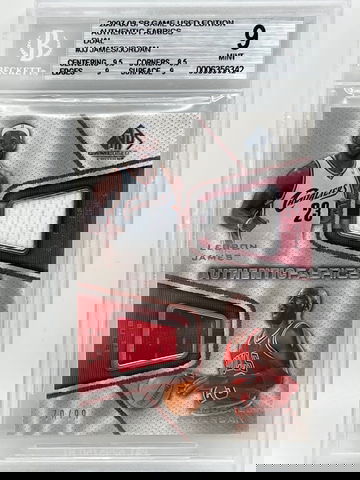 2007 Michael Jordan LeBron James Game Used Jersey /99 Bgs 9 POP 8