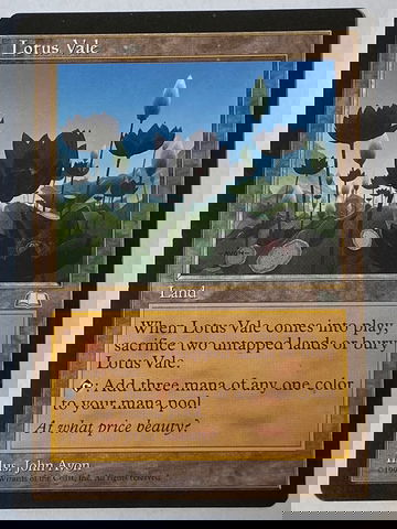 Lotus Vale - Magic the Gathering - Weatherlight - No Play! Mint!!