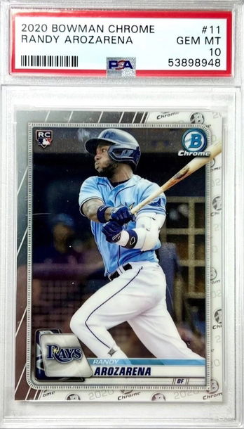 2020 Bowman Chrome Randy Arozarena #11 RC Rookie PSA 10