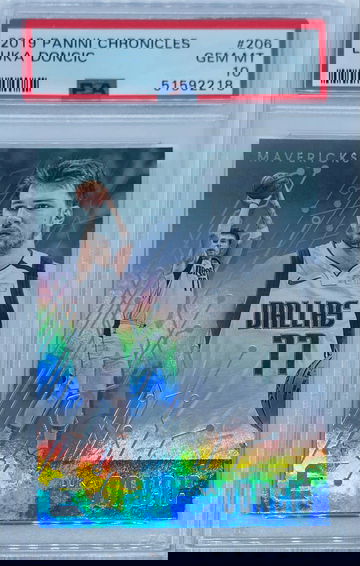 LUKA DONCIC 2019 PANINI CHRONICLES ELEMENTS FOIL #206 2ND YEAR PSA 10 GEM MINT 