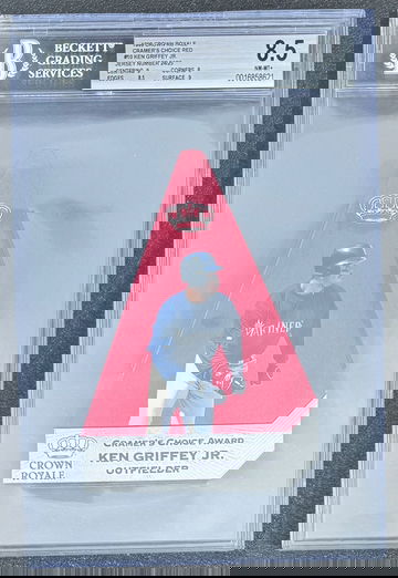 1999 Crown Royale Cramer's Choice Red Ken Griffey Jr Jersey # 24/25 BGS 8.5