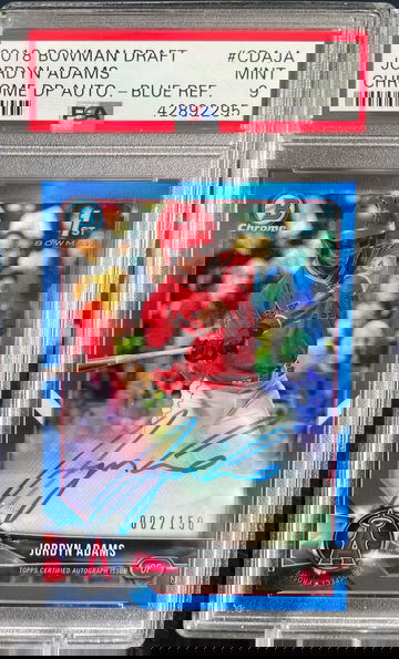 2018 Jordyn Adams Bowman Chrome Auto Blue /150 PSA 9