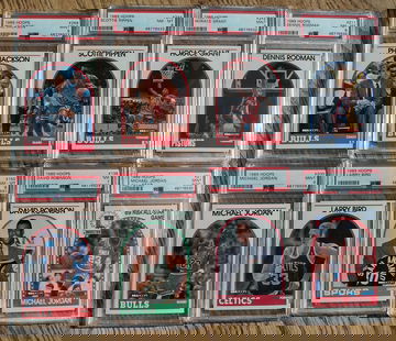 1989-90 Hoops Complete Set with 8 PSA Graded Cards!
