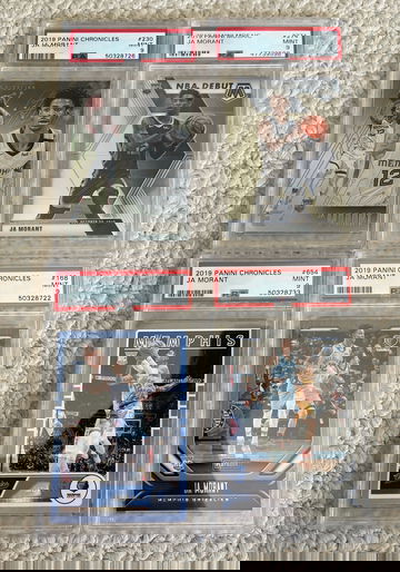 (4) Ja Morant RC Lot PSA 9 MINT. (3) Panini Chronicles (1) Panini Mosaic (Canada)