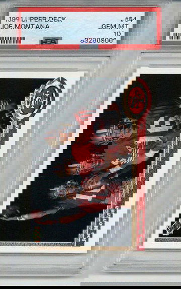 1991 UPPER DECK #54 JOE MONTANA CARD SAN FRANCISCO 49ERS PSA 10 LOW POP RARE