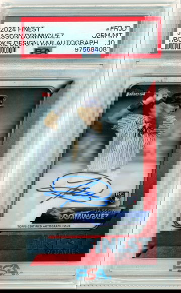 2024 Finest #FRJD Jasson Dominguez Rookie Design Variation Autograph PSA 10 GEM MINT!
