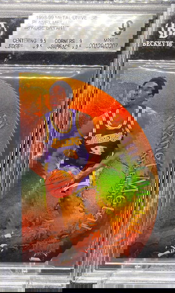 1998 Metal Universe Kobe Bryant Planet Metal BGS 9