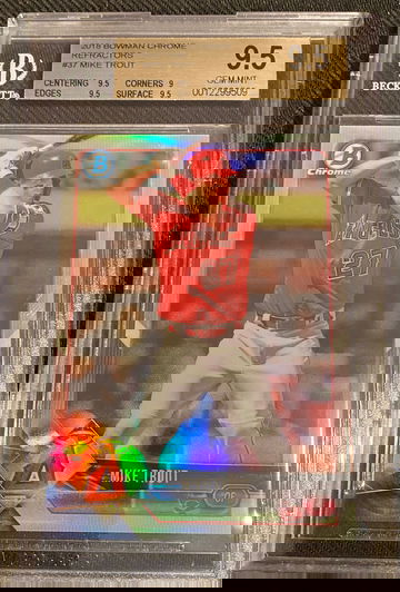 Mike Trout 2018 Bowman Chrome Refractor #/499 