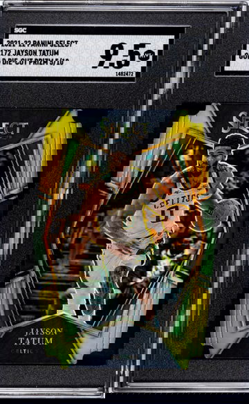 2021 Select Jayson Tatum Premier Level Die Cut Gold /10 SGC 9.5