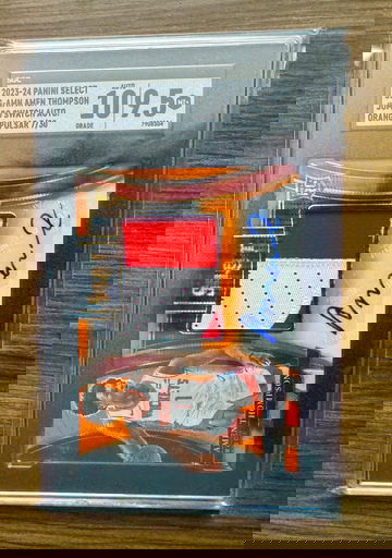 2023-24 Panini Select Amen Thompson Orange Pulsar Rookie Patch Auto /30 SGC 9.5