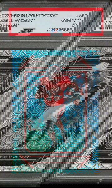 2023 Panini Prizm Draft Picks Mojo Prizm Russell Wilson #86 /25 PSA 10