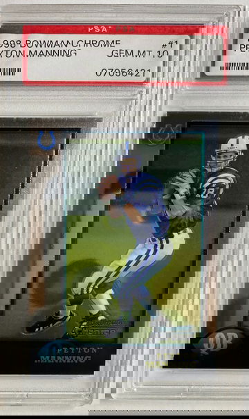 1998 Bowman Chrome Peyton Manning Rookie Card #1 RC PSA 10 Gem Mint Colts Broncos