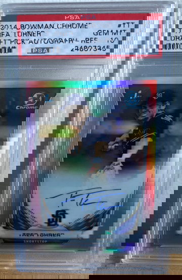 2014 Bowman Chrome Auto Refractor #TT Trea Turner PSA 10