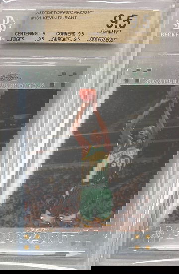 Kevin Durant 2007 Topps Chrome Rookie BGS 9.5