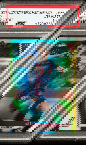 2021-2022 Topps Chrome UEFA Gavi Refractor RC Low Pop