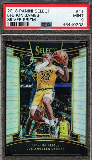 2018 Select Silver #11 LeBron James PSA 9 Mint