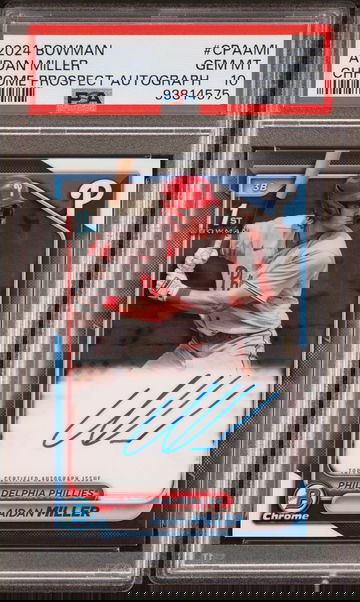 2024 Bowman Chrome Auto Aidan Miller PSA 10 RC First Phillies Rookie Card