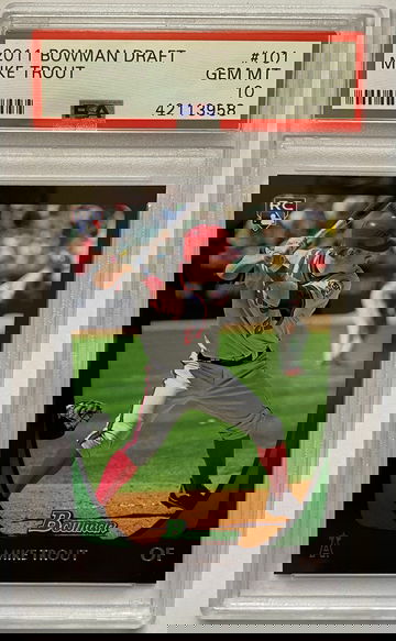 2011 BOWMAN DRAFTE MIKE TROUT PSA GEM 10 #101