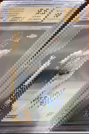 LUIS ROBERT 2020 TOPPS CHROME RC GOLD AUTO /50 BGS 9.5 TRUE GEM MINT +