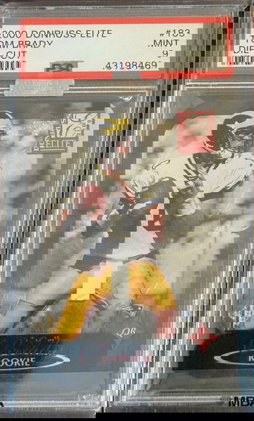 2000 Donruss Elite Die-Cut /500 Tom Brady RC (POP 30) MBA Silver Diamond