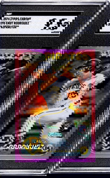 2024 Topps Chrome Pink Refractor Endy Rodriguez #295 RC SGC 9.5