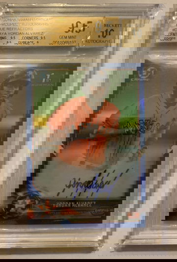 Yordan Alvarez Bowman Chrome #CPAYA BGS 9.5/ Auto 10
