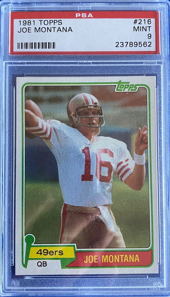 1981 Topps #216 Joe Montana PSA 9 RC