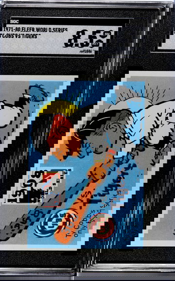 1971 Fleer World Series #6 1908 Cubs vs. Tigers  Ty Cobb SGC 8.5 NM/MT+