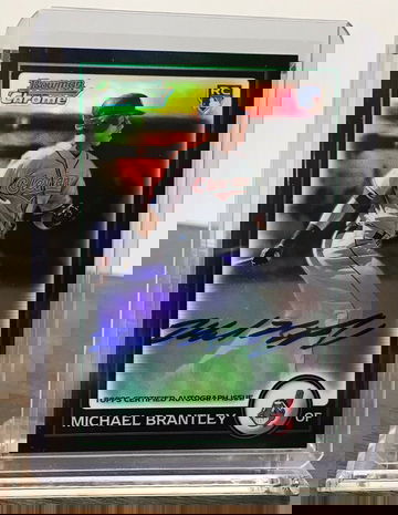 2010 MICHAEL BRANTLEY ASTROS BOWMAN CHROME REFRACTOR ROOKIE RC AUTO #/ 500