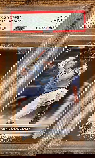 2022 Topps Series 1 Vidal Brujan Rookie Gold # /2022 RC PSA 9 Mint Tampa Rays 25