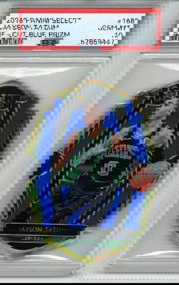 2018 PANINI SELECT DIE CUT BLUE PRIZM #168 JAYSON TATUM CELTICS PSA 10 LOW POP