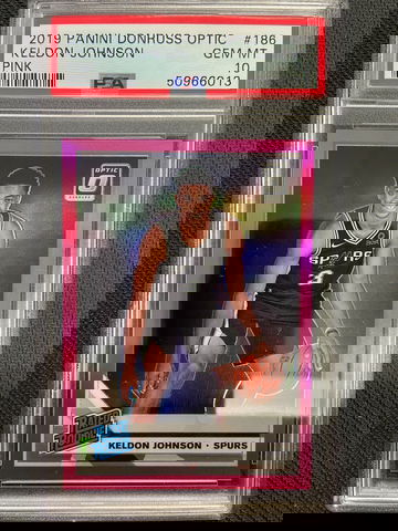 2019 PANINI OPTIC KELDON JOHNSON PINK RC 02/25 PSA 10 GEM MINT 