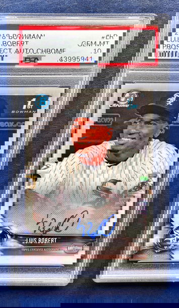 LUIS ROBERT - 2018 Bowman Base Chrome Auto PSA 10