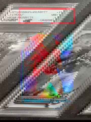 2021 Bowman Chrome Universtiy CJ Stroud Refractor PSA 9 #3