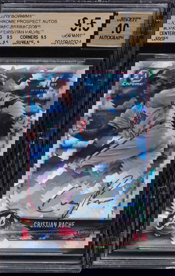 2018 Bowman Chrome Atomic Refractor Cristian Pache ROOKIE AUTO /100 BGS 9.5