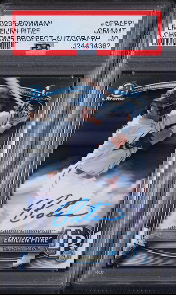 2025 Bowman Chrome Prospect Autograph Emilien Pitre #CPAEPI PSA 10