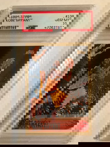 1996 topps Kobe Bryant psa 10 