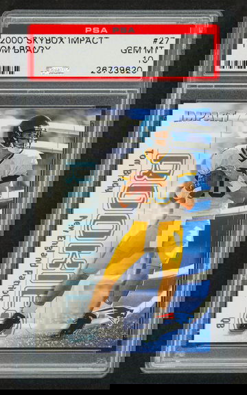 2000 Skybox Impact Tom Brady RC #27 PSA 10