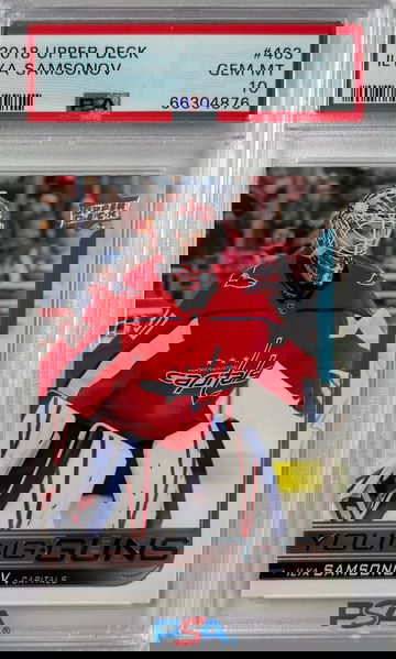 2018 Upper Deck Ilya Samsonov Young Guns RC Rookie Card PSA 10 Gem Mint