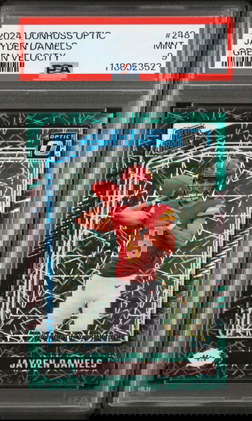 2024 Donruss Optic Rated Rookie Green Velocity Jayden Daniels #248 PSA 9